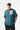 Floral Patterned Patch Detail Oversized T-shirt - Petrol Blue
