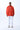 Printed Hooded Oversize Sweatshirt - Pomegranate